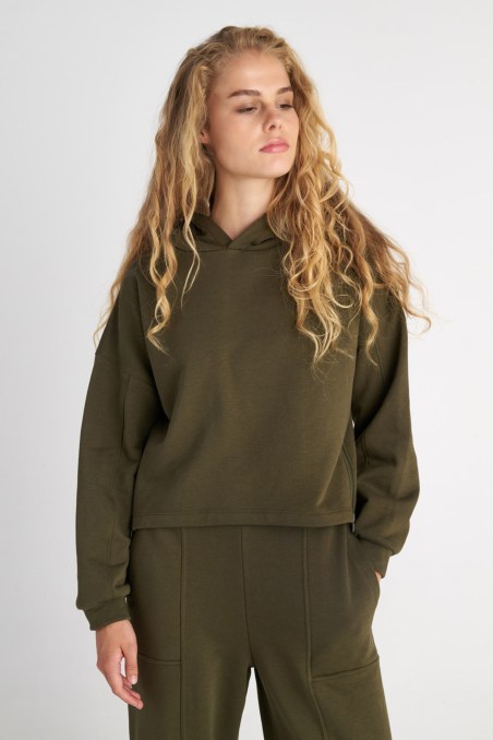 COTTON HOODIE SWEATSHIRT WITH SIDE ZIPPERS-25832074-521