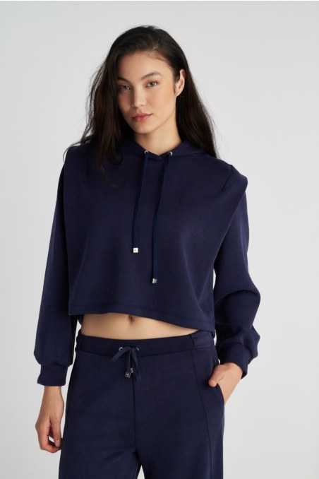 LONG SLEEVED HOODED SWEATSHIRT IN LOOSE FIT-25832124-974