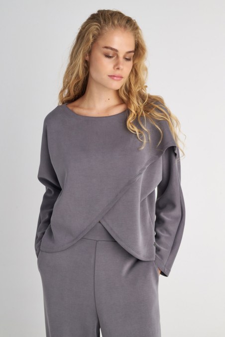 LONG-SLEEVED WRAP TOP-25832125-212