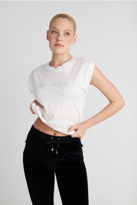 ORGANIC COTTON STRASS EMBELLISHED T-SHIRT-25832197-103