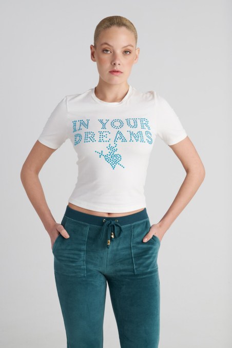 STRASS EMBELLISHED T-SHIRT IN SLIM FIT-25832201-103