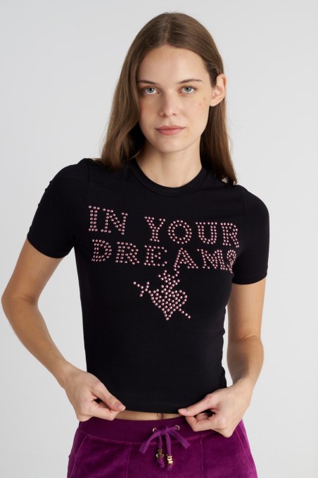 STRASS EMBELLISHED T-SHIRT IN SLIM FIT-25832201-110