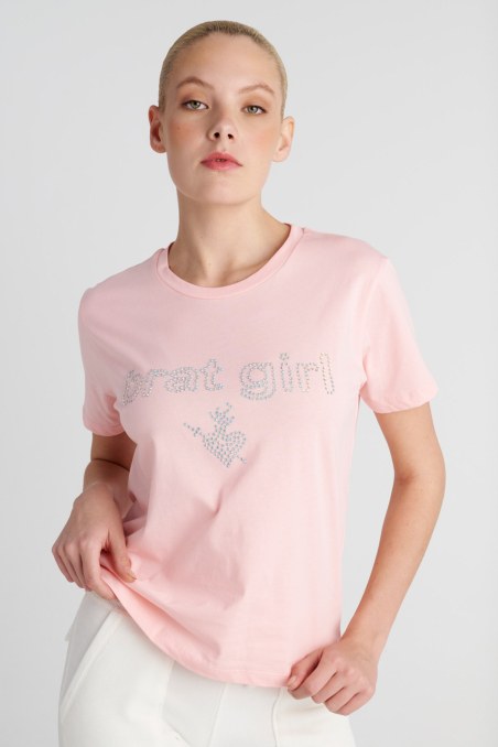 STRASS EMBELLISHED COTTON T-SHIRT-25832202-712