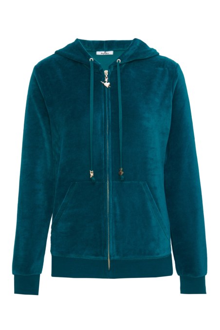 FASHION BASIC VELOUR HOODED JACKET-25833000-514