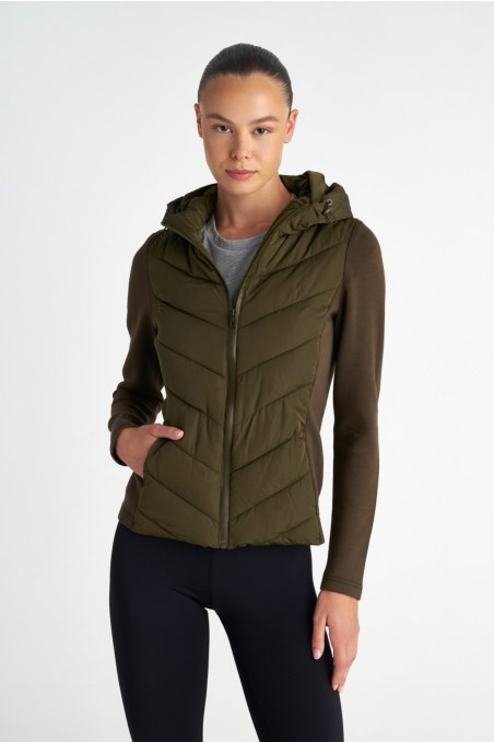 QUILTED PUFFER FITTED JACKET WITH SCUBA-EFFECT SLEEVES-25833027-521