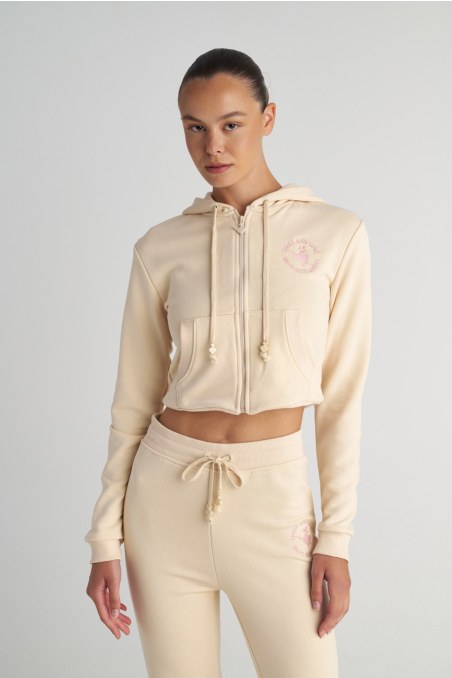 CROPPED COTTON JACKET WITH EMBROIDERED CHEST DETAIL-25833040-103