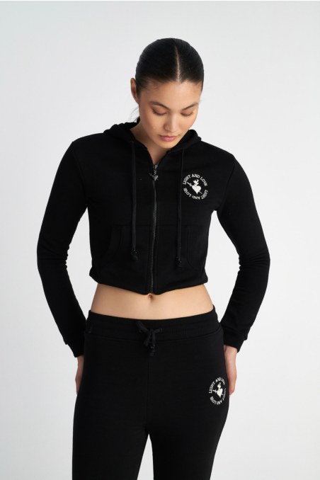 CROPPED COTTON JACKET WITH EMBROIDERED CHEST DETAIL-25833040-110