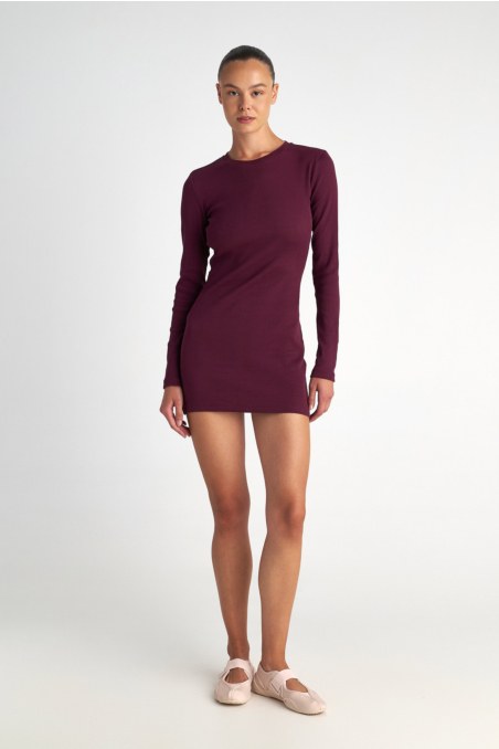 RIBBED MINI DRESS WITH OPEN BACK-25834046-855