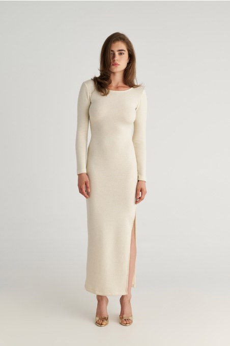 OPEN BACK MONOCHROME LONG DRESS-25834214-306