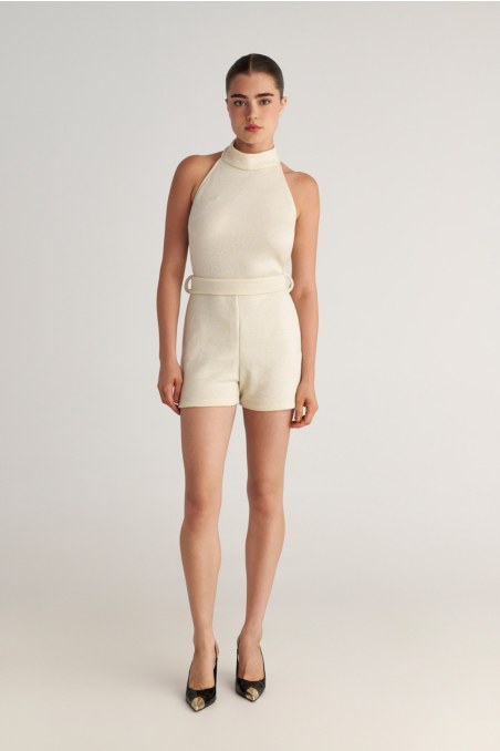 BELTED SHORT JUMPSUIT-25836215-306