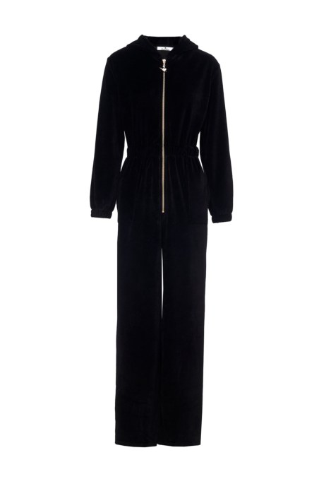 LONG SLEEVED HOODED VELOUR JUMPSUIT-25837211-110