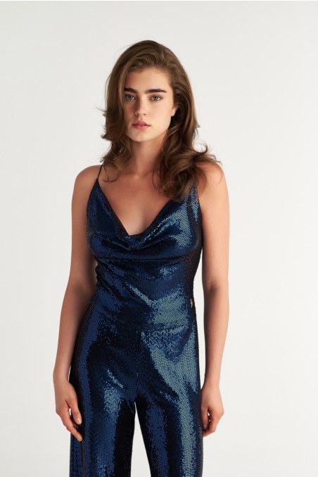 SEQUIN DRAPED TOP WITH THIN STRAPS-25838168-424