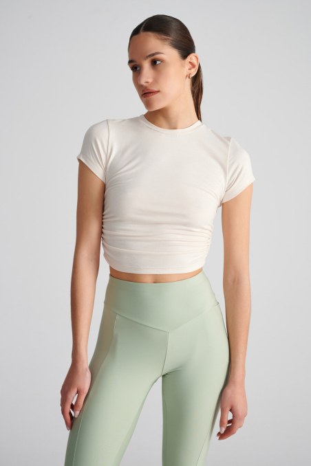 MONOCHROME SHIRRED CROP TOP WITH OPEN BACK-25842022-103