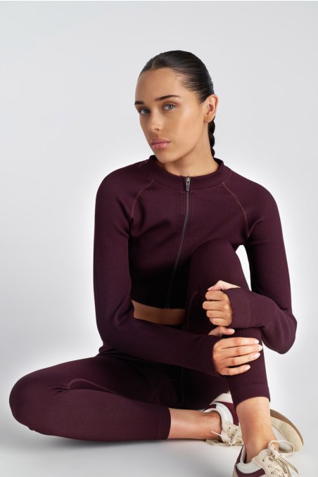 SEAMLESS SPORTS CROPPED JACKET WITH THUMB DETAILS-25863029-636