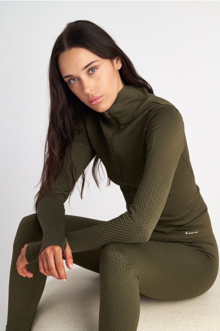 SEAMLESS SPORTS CROPPED JACKET WITH THUMB DETAILS-25863070-521