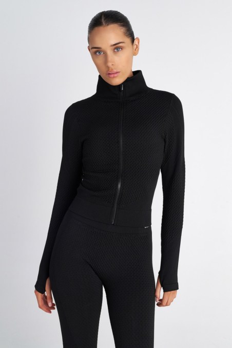 SEAMLESS SPORTS CROPPED JACKET WITH THUMB DETAILS-25863073-110