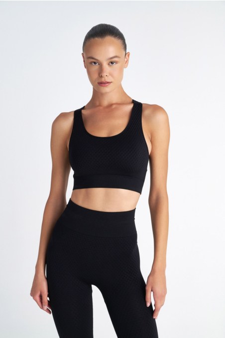 SEAMLESS SPORTS BRA WITH CROSSOVER BACK-25868028-110