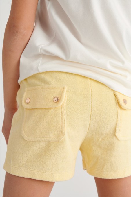 MONOCHROME TERRY SHORTS FOR GIRLS-26610001-605