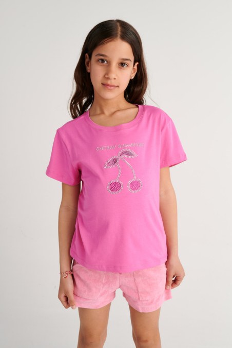 MONOCHROME TERRY SHORTS FOR GIRLS-26610001-727