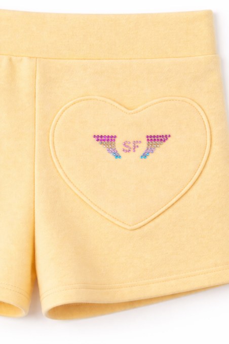 COTTON SHORTS FOR GIRLS WITH PATCH BACK POCKET-26610052-600
