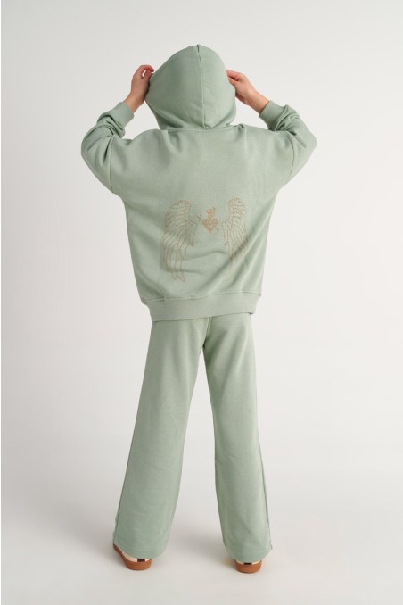 STRASS EMBELLISHED COTTON SWEATSHIRT FOR GIRLS-26612019-870