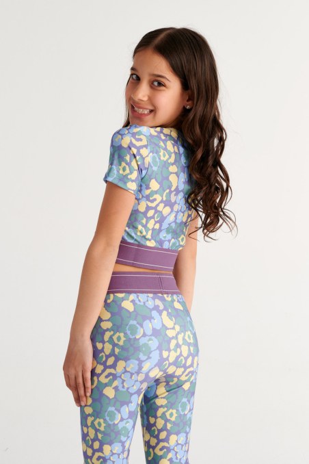 PRINTED SHORT-SLEEVED SPORTS TOP FOR GIRLS-26612020-805