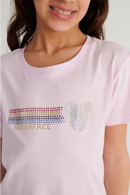 EMBELLISHED COTTON T-SHIRT FOR GIRLS-26612026-711