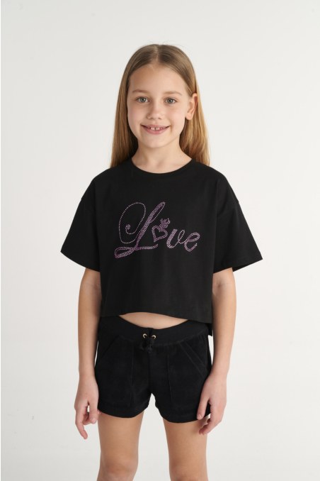 EMBELLISHED COTTON T-SHIRT FOR GIRLS-26612041-110