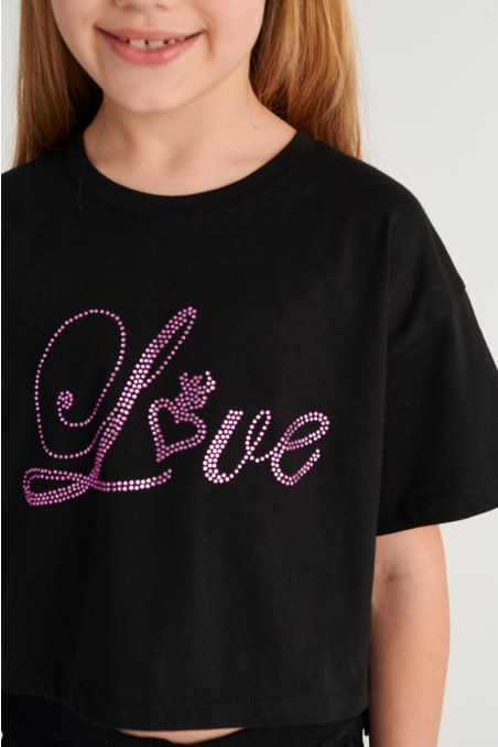 EMBELLISHED COTTON T-SHIRT FOR GIRLS-26612041-110
