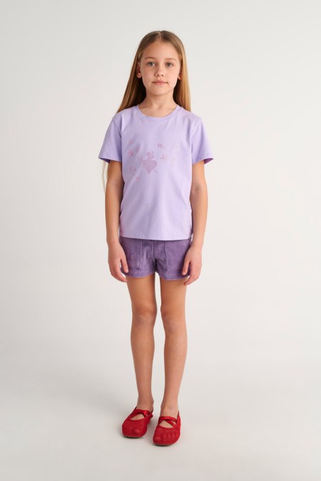 EMBELLISHED COTTON T-SHIRT FOR GIRLS-26612044-800