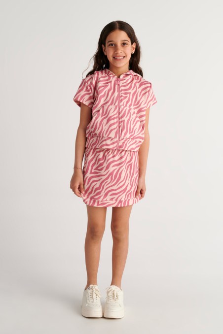 SOFT LIGHT TOUCH SHORT-SLEEVED PRINTED JACKET FOR GIRLS-26613039-719