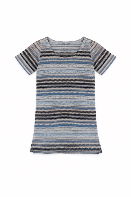 SEMI-SHEER MINI CROCHET DRESS/KAFTAN FOR GIRLS-26617007-999