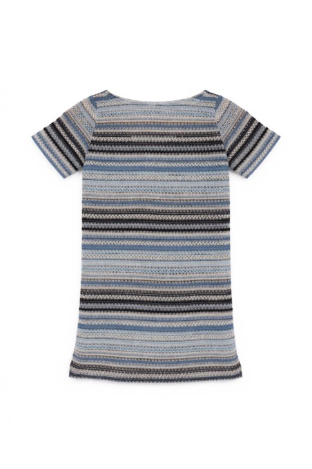 SEMI-SHEER MINI CROCHET DRESS/KAFTAN FOR GIRLS-26617007-999
