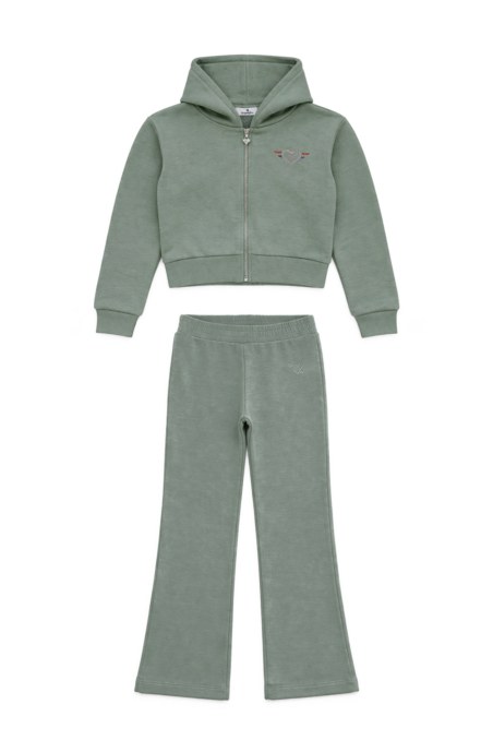 COLORFUL STRASS EMBELLISHED COTTON TRACK SET FOR GIRLS-26618019-870