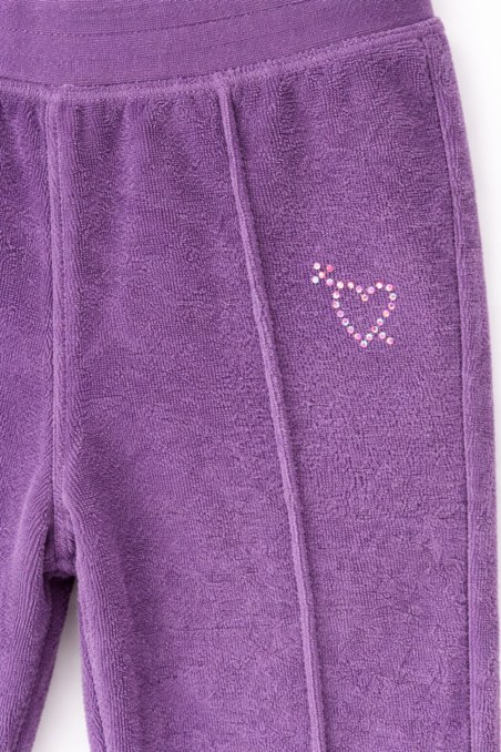 STRASS EMBELLISHED TERRY TRACK SET FOR GIRLS WITH RAINBOW ZIPPER-26618032-805