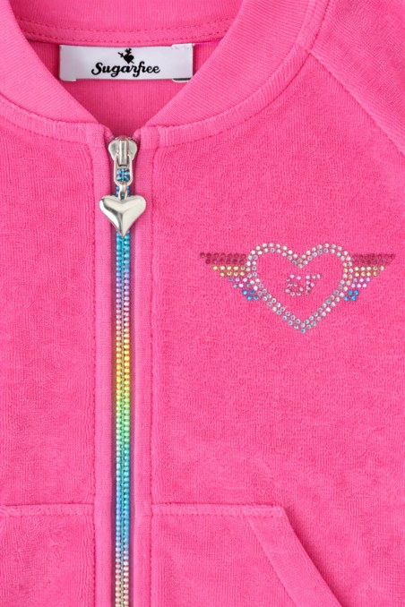STRASS EMBELLISHED TERRY TRACK SET FOR GIRLS-26618034-727