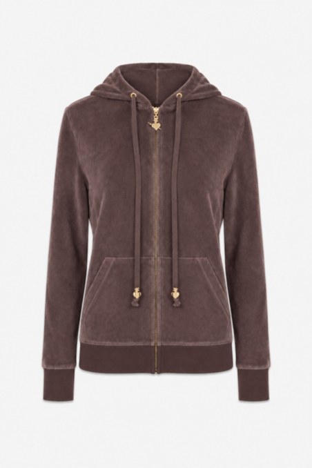 HOODED FASHION VELOUR JACKET FOR TEENS-26633000-332