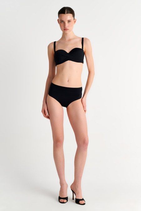 RECYCLED TWIST BANDEAU SWIMWEAR BIKINI TOP IN CUP D-26801000D-110