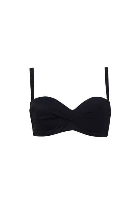 RECYCLED TWIST BANDEAU SWIMWEAR BIKINI TOP IN CUP D-26801000D-110