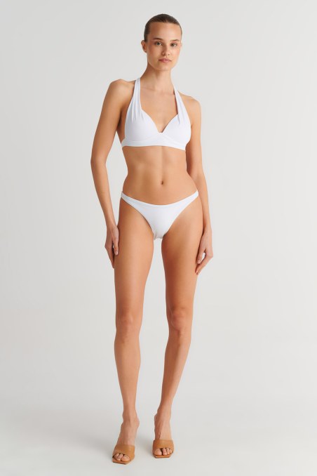 RECYCLED UNDERWIRED TRIANGLE SWIMWEAR BIKINI TOP-26801001-100