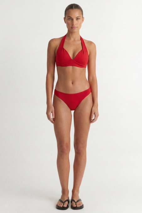 RECYCLED UNDERWIRED TRIANGLE SWIMWEAR BIKINI TOP-26801001-631