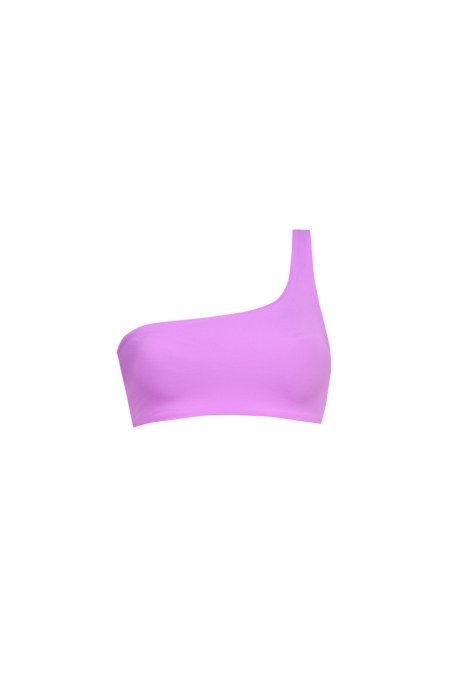 RECYCLED SWIMWEAR ONE SHOULDER STYLE BIKINI TOP-26801003-822