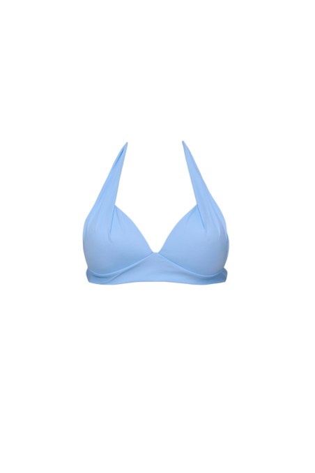 RECYCLED UNDERWIRED SWIMWEAR TRIANGLE BIKINI TOP-26801006-309
