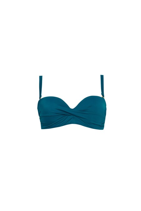 RECYCLED TWIST BANDEAU SWIMWEAR BIKINI TOP IN CUP D-26801007D-414