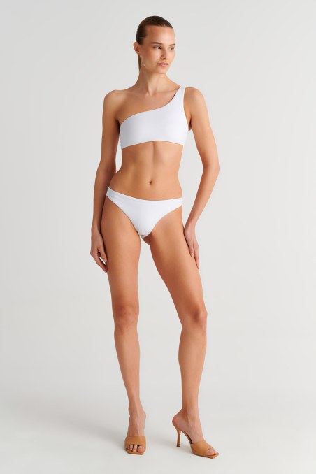 RECYCLED SWIMWEAR ONE SHOULDER STYLE BIKINI TOP-26801010-100