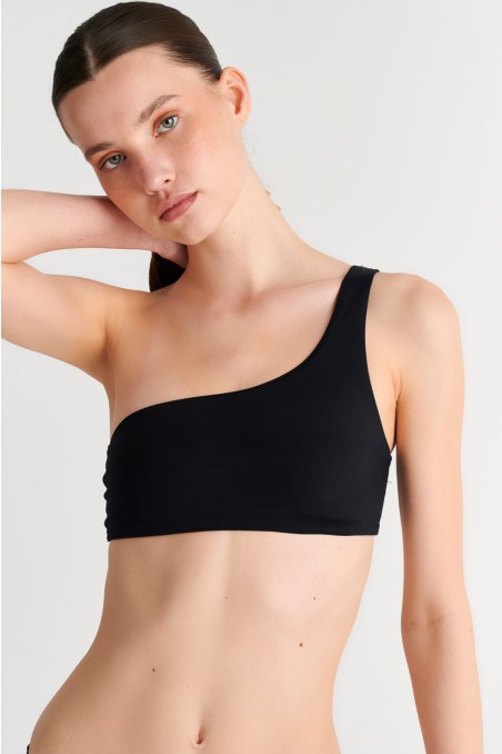 RECYCLED SWIMWEAR ONE SHOULDER STYLE BIKINI TOP-26801010-110