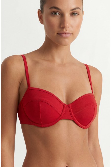 RECYCLED UNDERWIRE SWIMWEAR BIKINI TOP-26801011-631