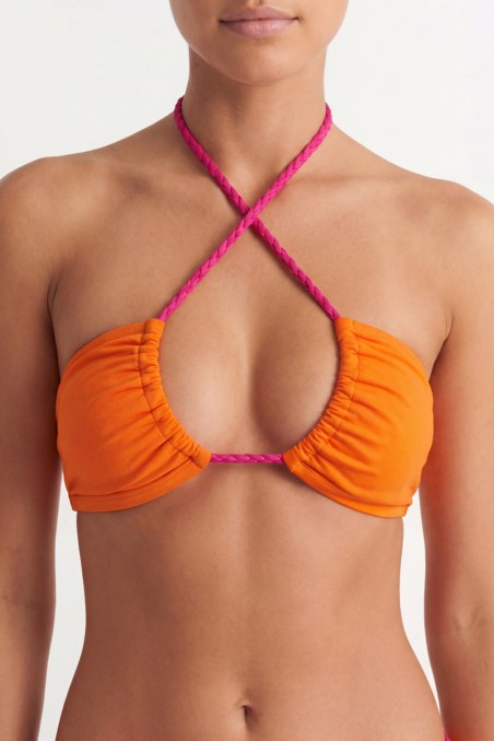 MONOCHROME TRIANGLE SWIMWEAR BIKINI TOP-26801019-611