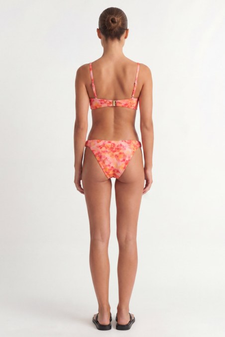 PRINTED UNDERWIRE STRAPLESS SWIMWEAR BIKINI TOP-26801022-950
