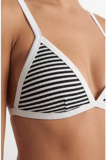 STRIPED TRIANGLE SWIMWEAR BIKINI TOP-26801026-102